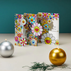 Takashi Murakami Christmas Flowers Holiday Cards - Set of 12