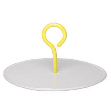 PLATTER M WHITE HANDLE RED MY TRAY- YELLOW(HANDLE)