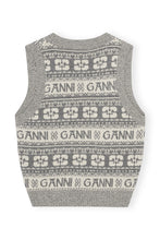 Load image into Gallery viewer, GANNI LOGO WOOL KNIT VEST