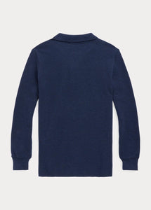 Cotton Mesh Long-Sleeve Polo Shirt (2T-7)