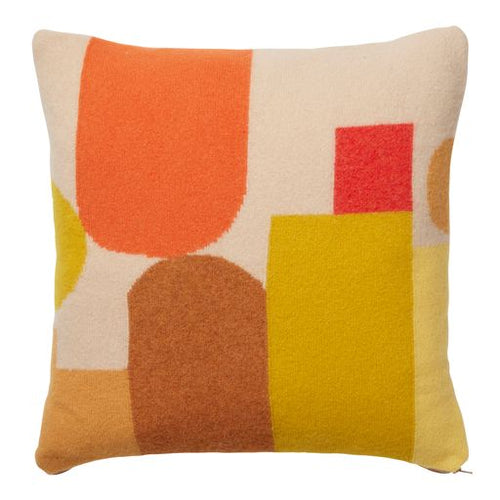Hue Knitted Cushion -yellow