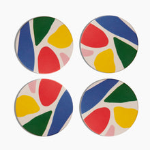 Load image into Gallery viewer, Bamboo Coasters in Abstract (Set of 4)