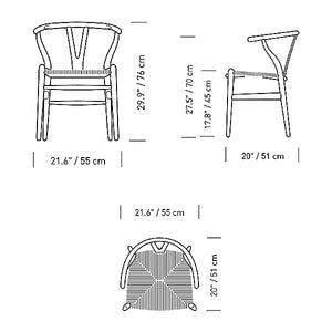 CH24 Wishbone Chair - Oak (Black)