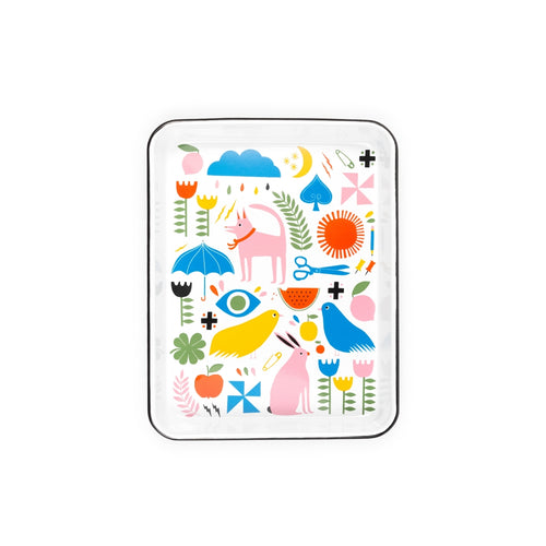 Lisa Congdon x CCH Pink Dog Small Rectangle Tray