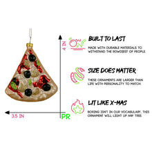 Load image into Gallery viewer, Slice of Pizza Glass Ornament